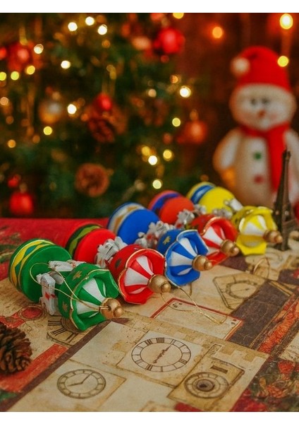 Ahşap Noel Atlı Karınca Süsü (6 Adet)-Yılbaşı Hediye Seti: Ahşap Atlı Karıncalar-Yılbaşı Ağacı Süsü modelleri