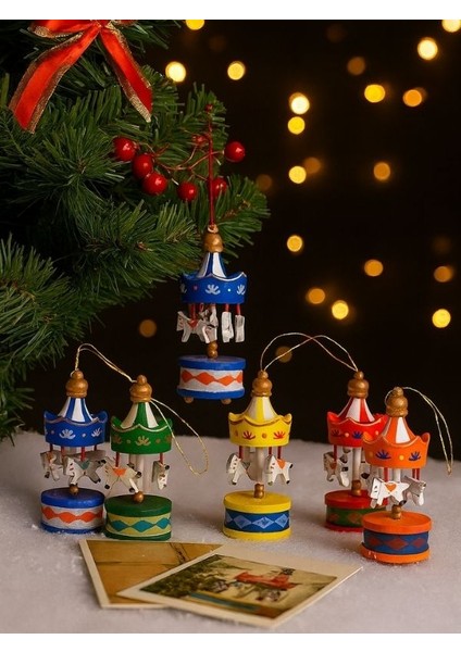 Ahşap Noel Atlı Karınca Süsü (6 Adet)-Yılbaşı Hediye Seti: Ahşap Atlı Karıncalar-Yılbaşı Ağacı Süsü fırsatları