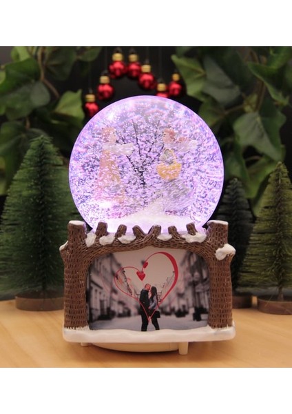Kişiye Özel Fotoğraf Çerçeveli Romantik Aşıklar Sevgiliye Hediye Kar Küresi