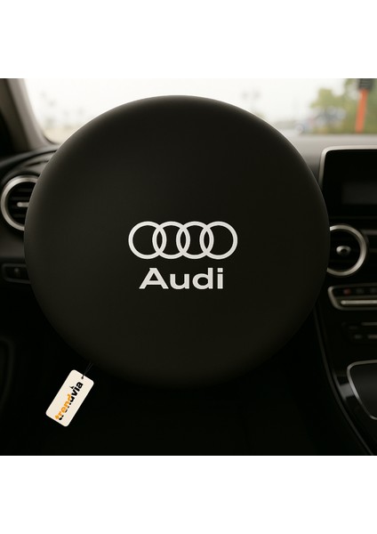 Audi Uyumlu Siyah Penye Kumaş Direksiyon Kılıfı | Direksiyon Koruma