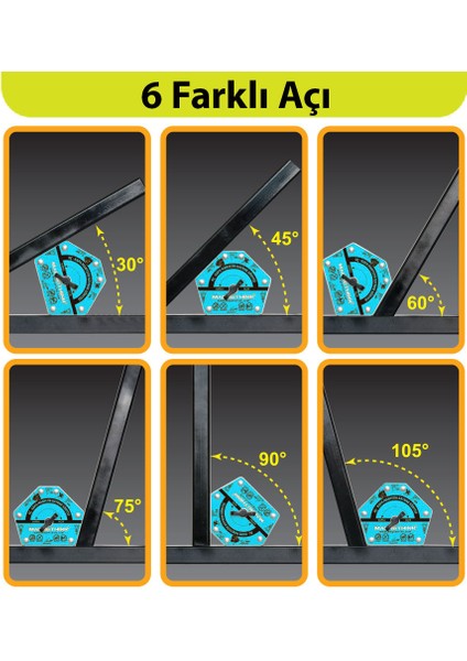 4 Adet Aç Kapa Özellikli 6 Açılı Kolay Temizlenebilen Güçlü Mıknatıslı Kaynak Tutucu Manyetik Kaynak Gönyesi fiyatları