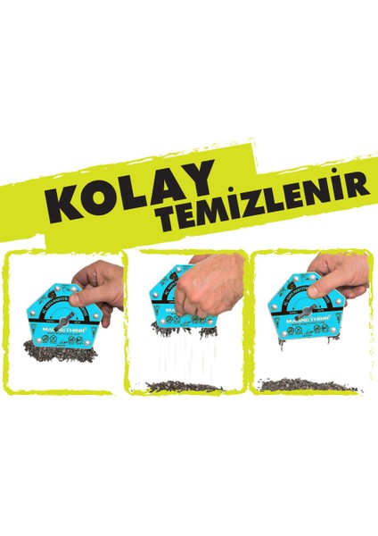 4 Adet Aç Kapa Özellikli 6 Açılı Kolay Temizlenebilen Güçlü Mıknatıslı Kaynak Tutucu Manyetik Kaynak Gönyesi modelleri