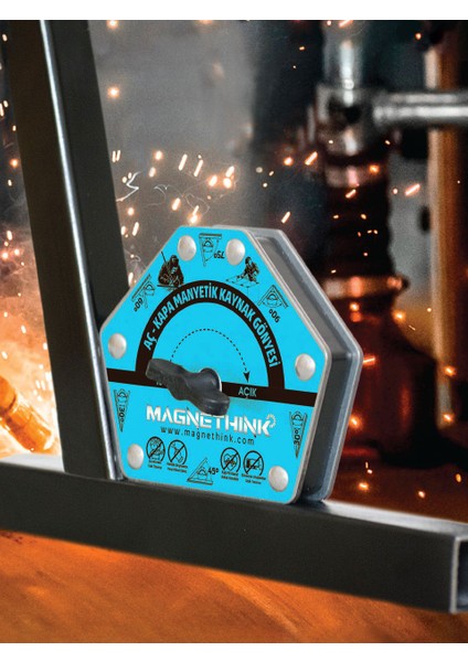 4 Adet Aç Kapa Özellikli 6 Açılı Kolay Temizlenebilen Güçlü Mıknatıslı Kaynak Tutucu Manyetik Kaynak Gönyesi