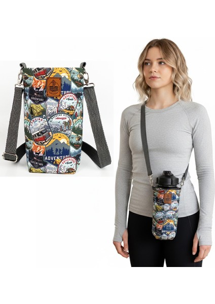 2 Litrelik El Yapımı Macera Temalı Matara/termos Kılıfı