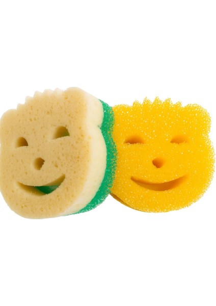 ( 1 + 1 ) Çift Yüzeyli Scrub + Tek Yüzeyli Scrub Temizlik ve Bulaşık Süngeri. 1+1 Adet modelleri