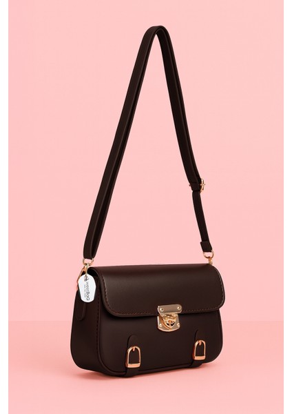 Kadın Acı Kahve Çapraz Askılı Omuz Çantası