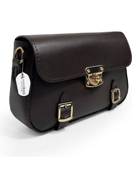 Kadın Acı Kahve Çapraz Askılı Omuz Çantası modelleri