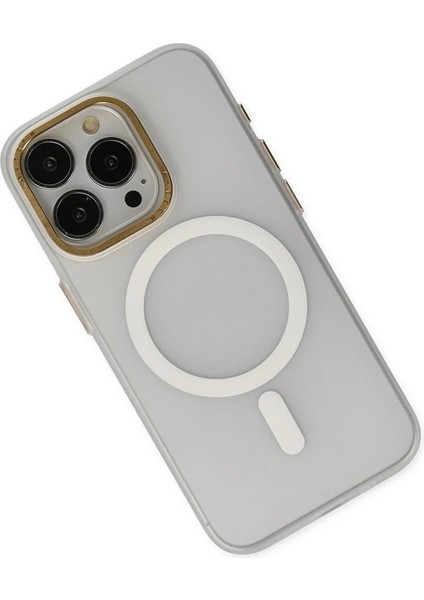 iPhone 15 Pro Max Kılıf Lodos Magneticsafe Mat Kapak - Şeffaf - NHR8739-8791 modelleri