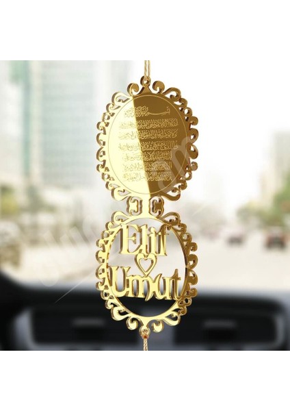 Kişiye Özel Besmele Ayetel Kürsi Pleksi Araba Dikiz Aynası Süsü fiyatları