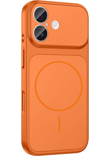 iPhone 17 Kılıf N7TH M-Safe Şarj Özellikli Kamera Korumalı Formen Kapak - Gümüş