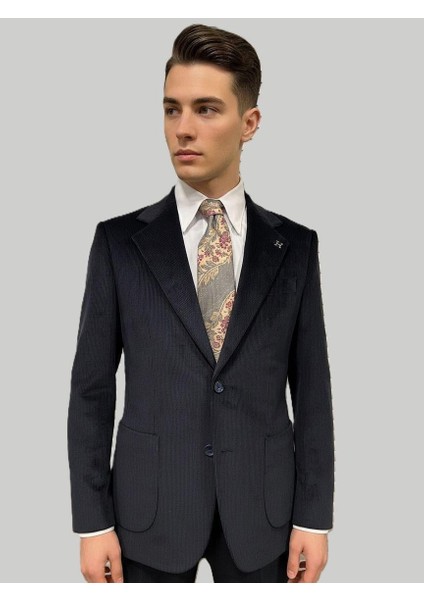 Lacivert Kadife Modern Fit Ceket fiyatları