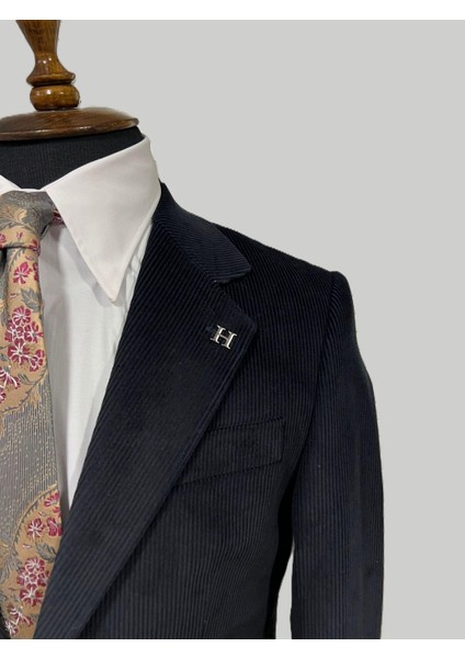 Lacivert Kadife Modern Fit Ceket indirimleri