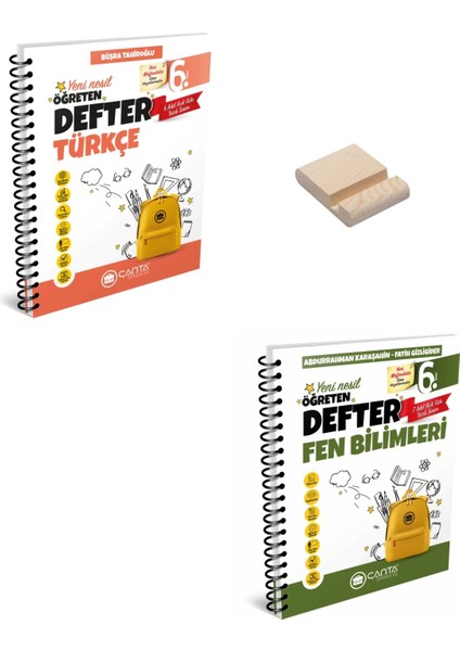 6. Sınıf Öğreten Defter Türkçe ve Fen Bilimleri + Telefon Standı