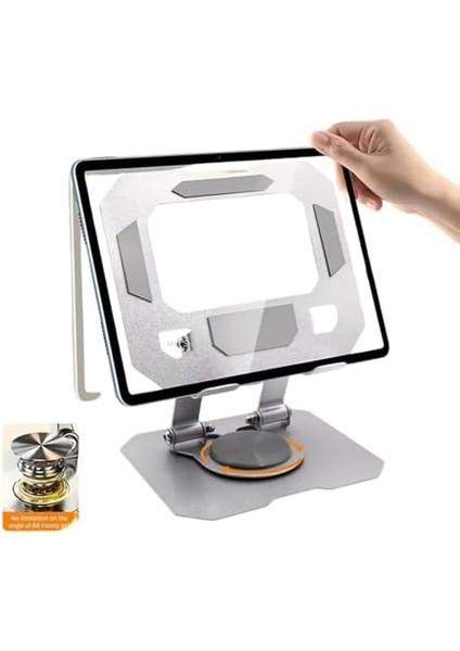 Taşınabilir Alüminyum Tablet Standı - 360° Ayarlanabilir, Katlanabilir ve Ergonomik Tablet Tutucu, Ipad,, ve Tüm 7'-13' Tabletler Için Uyumlu modelleri