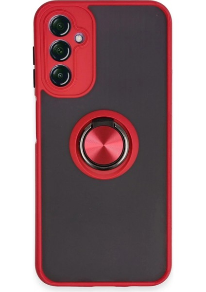 Samsung Galaxy A14 4g Kılıf Montreal Yüzüklü Silikon Kapak - Kırmızı