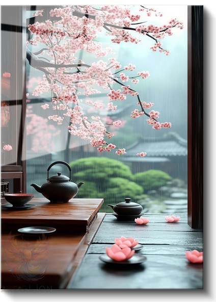 Cam Dikey Duvar Tablosu Cam Dinlendirici Manzara Ev Ofis Salon Modern Duvar Tablosu