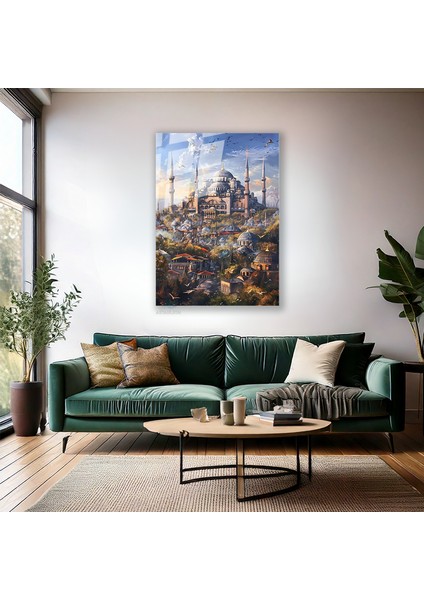 Cam Dikey Duvar Tablosu Cam Ayasofya Ev Ofis Salon Modern Duvar Tablosu fiyatları