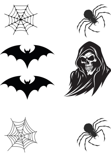 Gotik Sticker Seti | Çeşitli Goth Temalı Laptop, Tablet, Valiz, Defter Çıkartmaları