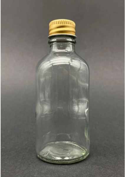 6 Adet - 50 ml Şeffaf Cam Şişe Gold Kapak Limonata Şişesi Kolonya Şişesi, Meyve Suyu Şişesi, 50 ml fiyatları