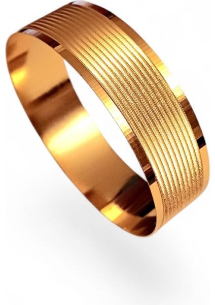 Kadın 22 Ayar Altın Kaplama Trabzon Desenli Bilezik