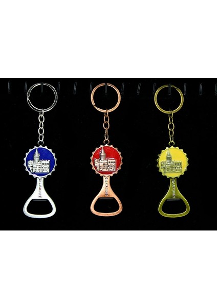 Metal Galata Kulesi Anahtarlık ve Açacak Model 2