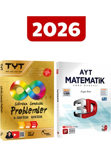 2026 Yks Seti - Sıfırdan Sonsuza Problemler, 3D Ayt Matematik