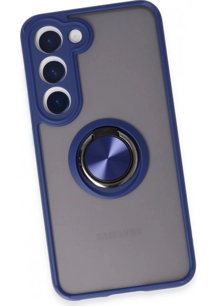 Samsung Galaxy S23 Kılıf Montreal Yüzüklü Silikon Kapak - Lacivert fırsatları