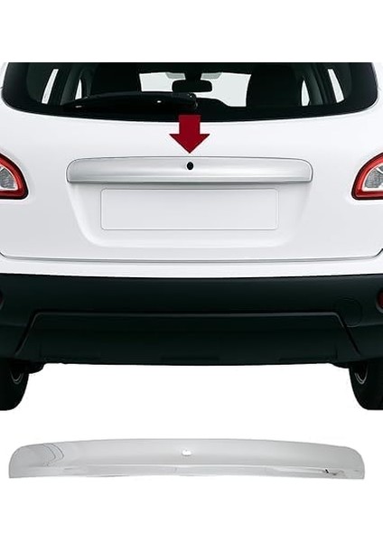 Sensörlü Paslanmaz Çelik Arka Bagaj Trim – Qashqai 2007-2014 ile Uyumlu – Arka Bagaj Vurgu Şeridi modelleri