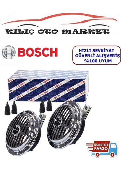 Bosch Büyük Kafa Krom Korna 12 V
