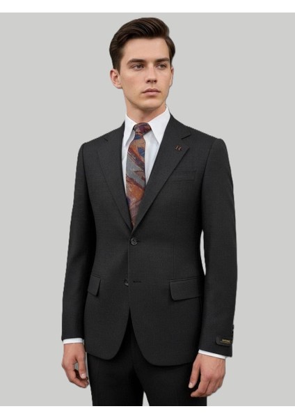Siyah Dokulu Modern Fit Tek Düğmeli Ceket fiyatları