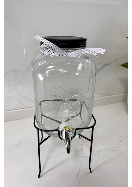4 Litre Cam Sebil Musluklu Cam Şerbetlik Damacana Ferforje Ayaklı Cam Sebil – Şeffaf Kare Tasarım fırsatları