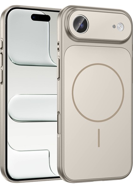iPhone 17 Air Kılıf Iksp M-Safe Şarj Özellikli Kamera Korumalı Formen Kapak - Gümüş fiyatları