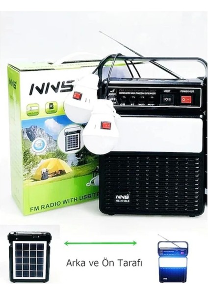 Güneş Enerjili Fm Am Sw Bluetooth Portatif Radyo