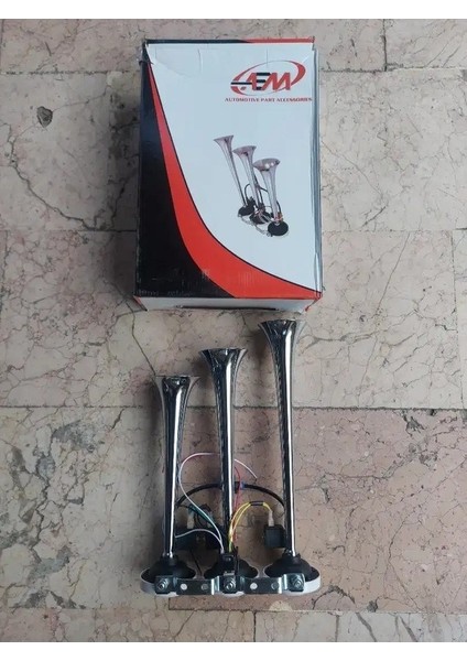 Aem Dali Dali 12 Volt Arap Korna Üçlü Havalı Korna