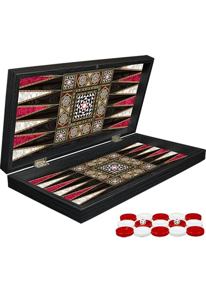 Klasik Sedef Işlemeli Tavla Model 1