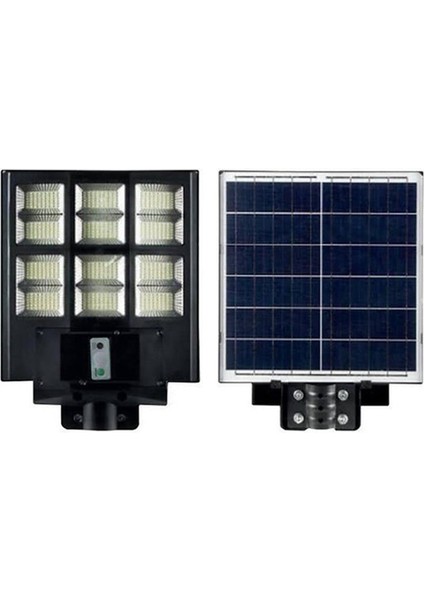 600W Solar Sokak Armatürü Beyaz Işık Kumandalı Güneş Enerjili Armatür Bahçe Lambası