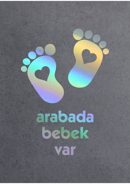 Arabada Bebek Var Sticker - Araba - Oto - Motosiklet Sticker 02502 fiyatları