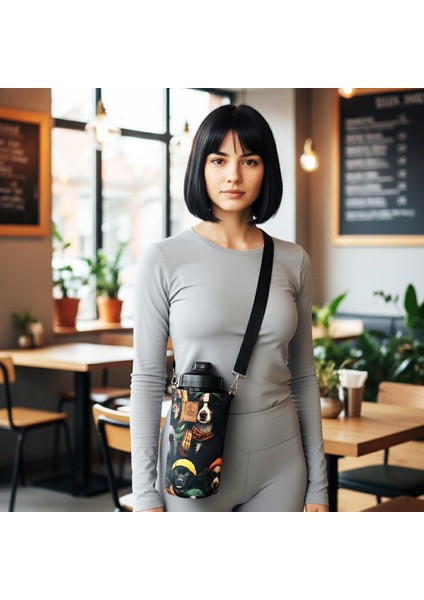 Sevimli Dostlarla Su Molası: Woodycord 2 Litrelik Köpek Figürlü Matara Termos Kılıfı