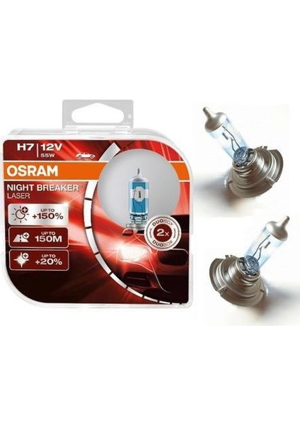 Osram Night Breaker Laser H7 Ampul Takımı %150 Daha Fazla Işık N11.5366