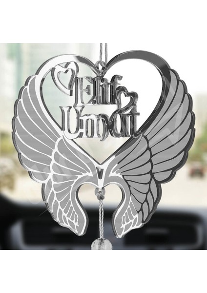 Kişiye Özel Kalpli Melek Kanadı Pleksi Araba Dikiz Aynası Süsü fiyatları