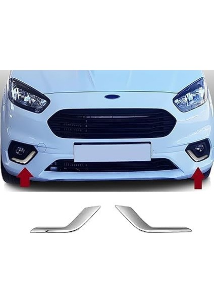 Paslanmaz Çelik Sis Far Çerçevesi – 2 Parça Set – Tourneo Courier 2018–2024 ile Uyumlu – Ön Vurgu Kapakları modelleri