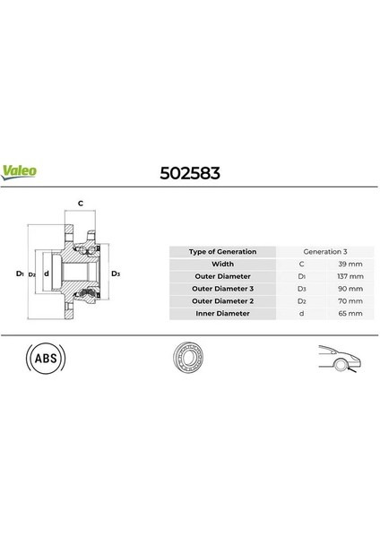 ÖN TEKER PORYASI ASTRA H-ZAFIRA B 2004 1.7 CDTI 1.9 CDTI 165 2.0 TURBO 5 DELİK ABS Lİ 1603841 93188477 13231678