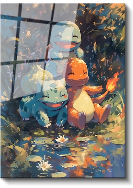 Cam Dikey Duvar Tablosu Cam Anime Tablosu Ev Ofis Salon Modern Duvar Tablosu