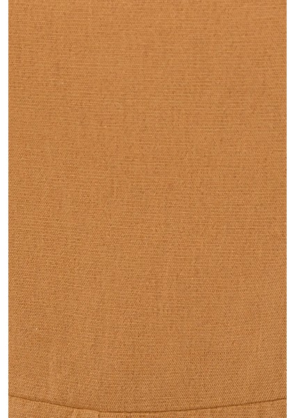 Kadın Sırtı Kesik A Kesim Spagetti Askılı Mini Elbise Deve Kahvesi