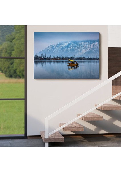 -Hindistan Srinagar Gölü Kış Manzara Tablosu Dekoratif/ Hediyelik Kanvas Tablo 1244 indirimleri