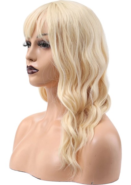 Dalgalı Kısa Perçemli Fiber Sentetik Peruk - Platin modelleri