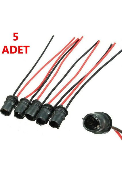 T10 Park Ampulü Duy Soket Seti 5 Adet Set T10 Duyu T10 Soketi