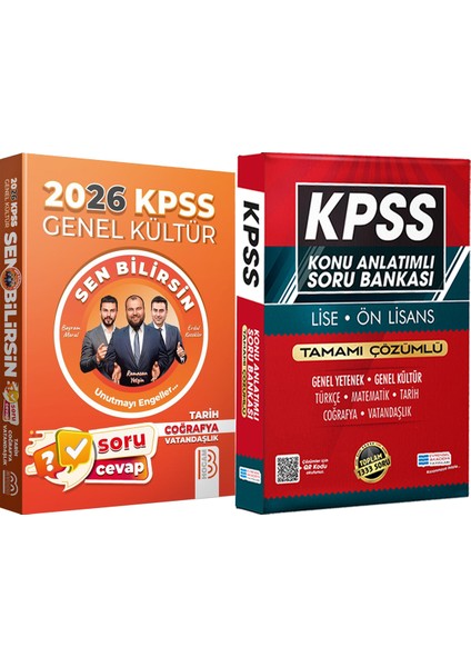 Kpss 2026 Genel Kültür Sen Bilirsin - Lise Önlisans Konu Ant. Soru