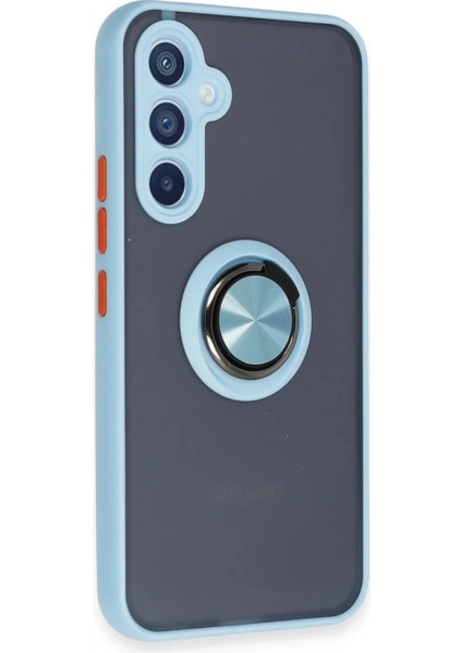Samsung Galaxy A54 5g Kılıf Montreal Yüzüklü Silikon Kapak - Buz Mavi fiyatları