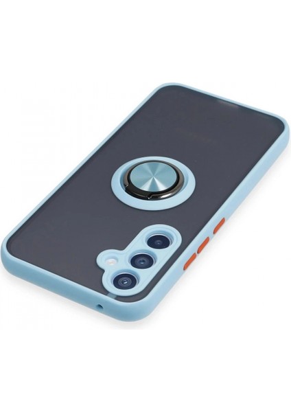 Samsung Galaxy A54 5g Kılıf Montreal Yüzüklü Silikon Kapak - Buz Mavi fırsatları